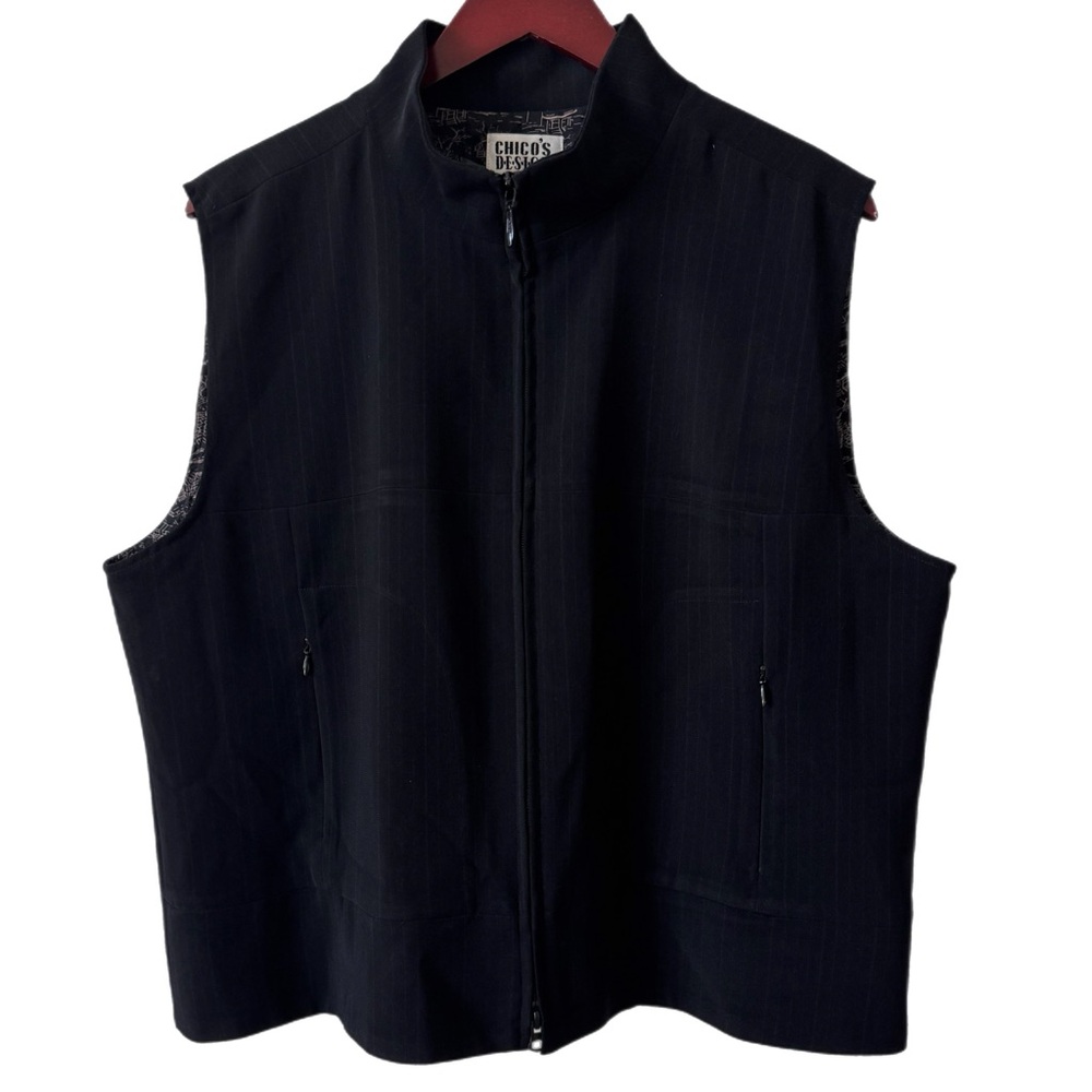 CHICO’S DESIGN Vest Zip Front Sz L/12